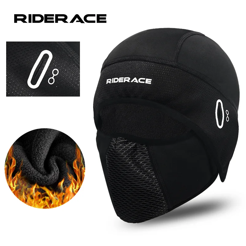 Cycling Face Mask With Glasses Hole Sun Protection Windproof Dustproof Balaclava Bike Full Face Cap Fleece Thermal Helmet Liner