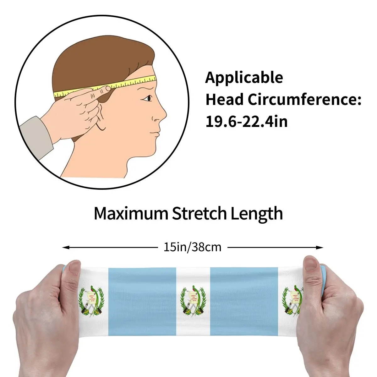Повязка на голову с флагом Республики Гватемала, повязка на голову, повязка на голову для тенниса, тренажерного зала, фитнеса, головной убор, аксессуары для волос