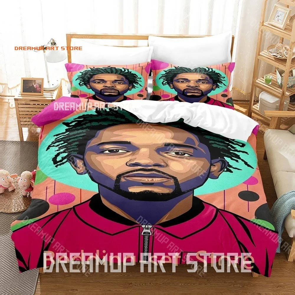 2026 3D Print Kendrick Lamar Bedding Set Single Twin Full Queen King Size Bed Set Adult Bedroom Duvetcover Sets Anime Bed Sheet