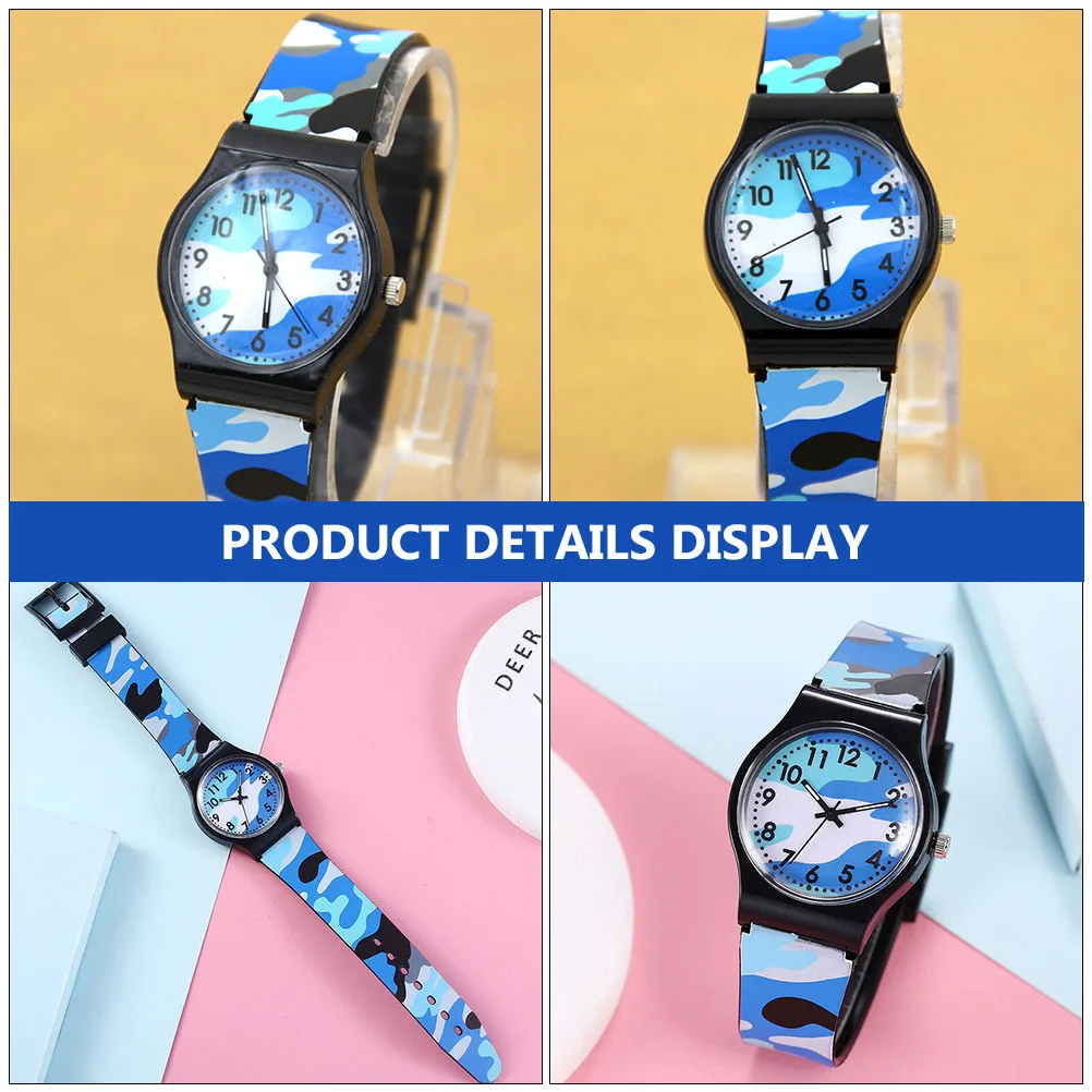 1Pcs Children Quartz Camouflage Watch Durable Waterproof Adjustable Kids Cool Watch Gift Practical Outdoor Use