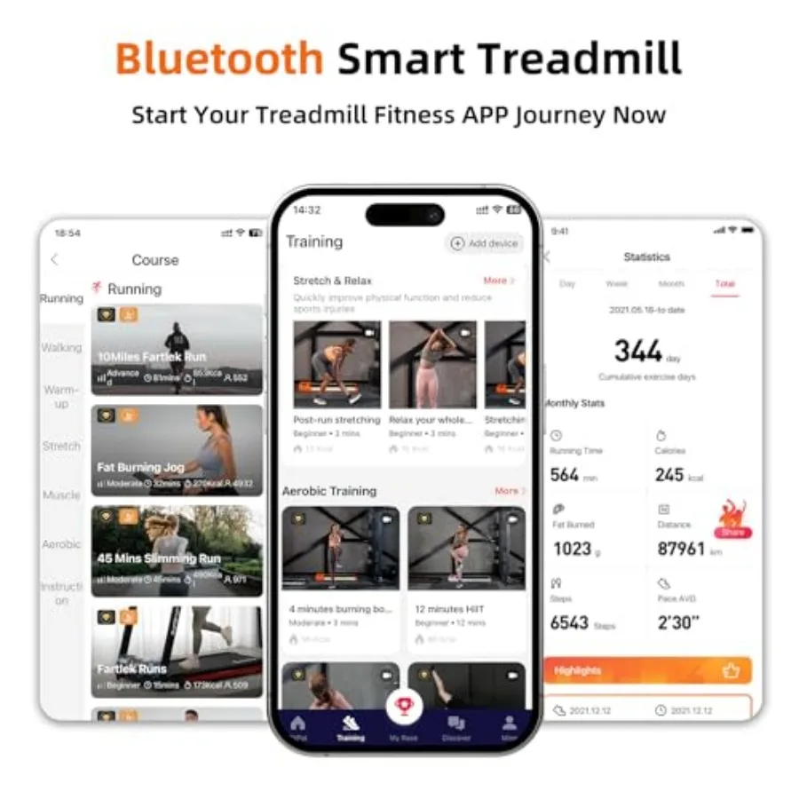 Walking Pad Under Desk Treadmill for Office and Home Use 3 in 1 Portable Walking Machine with Remote Control and LED Display Qu