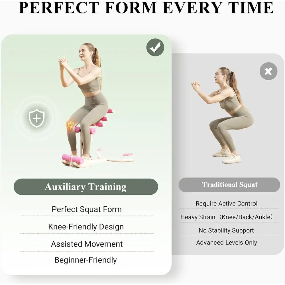 Deep Squat Machine For Women With Resistance Bands Glute Trainer_voghion.com