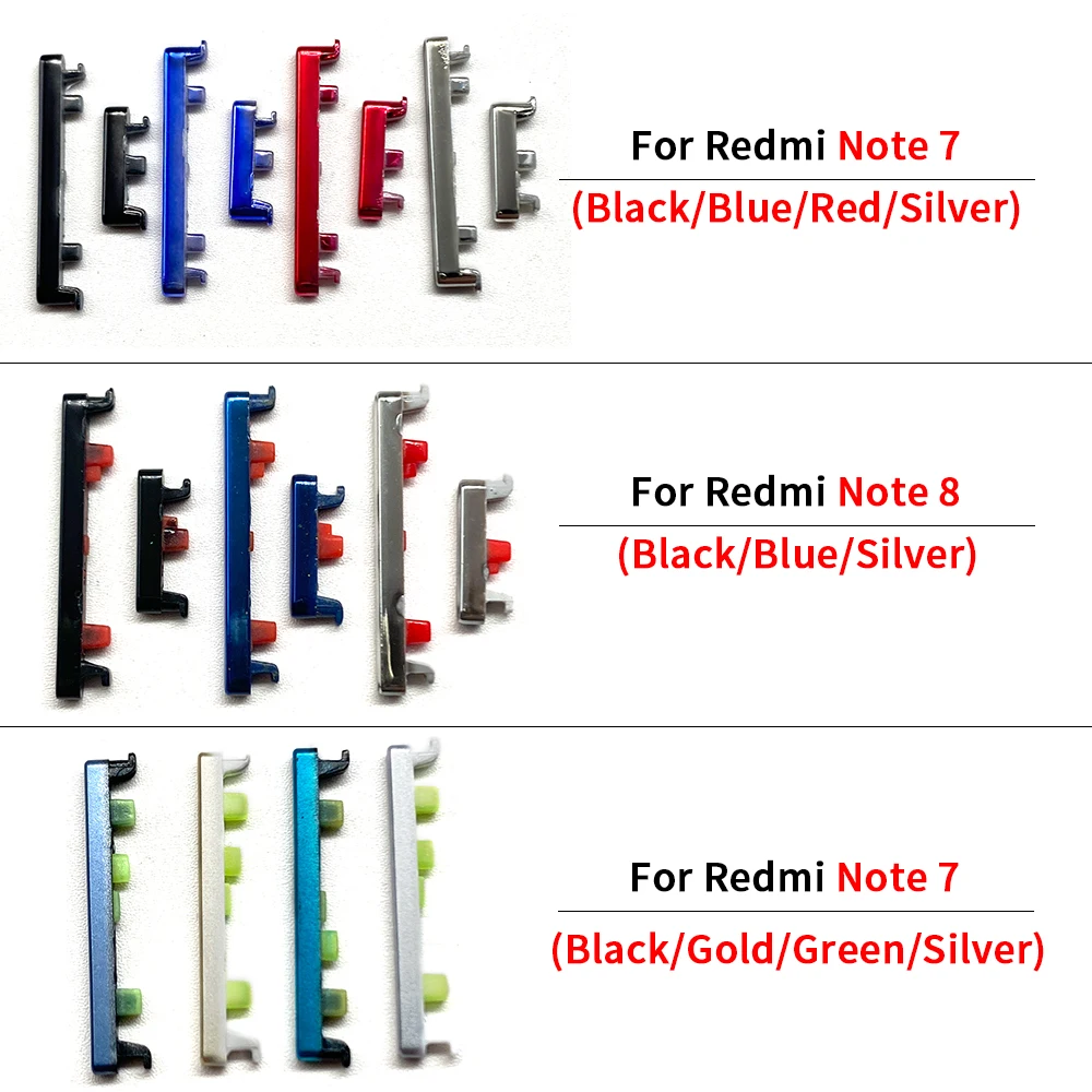 

10 шт., переключатель включения и выключения звука, кнопка регулировки громкости, гибкая кнопка для Xiaomi Redmi Note 7 8 9 Pro 9S