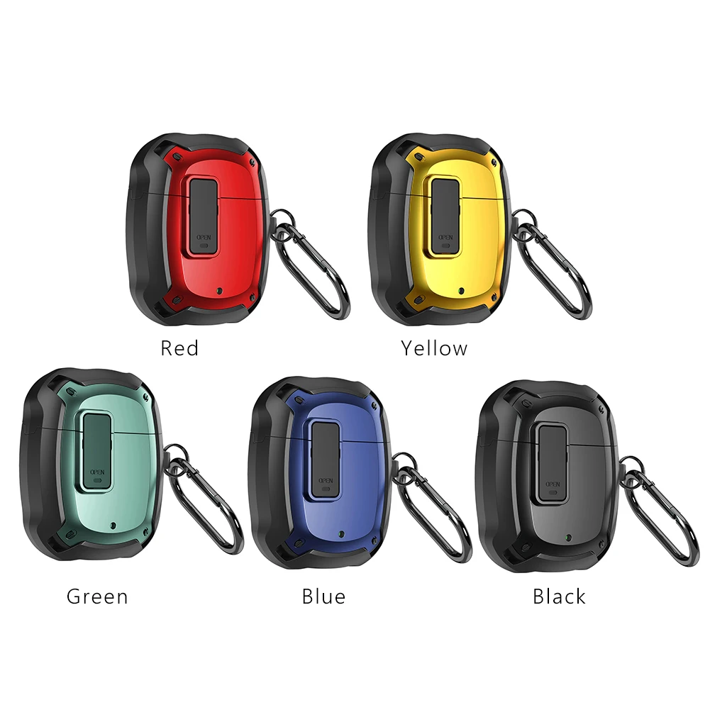 Portable Earphone Cases with Hook Switch Soft Headphone Case Cover Shockproof Charging Box Holder for Google Pixel Buds A-Series