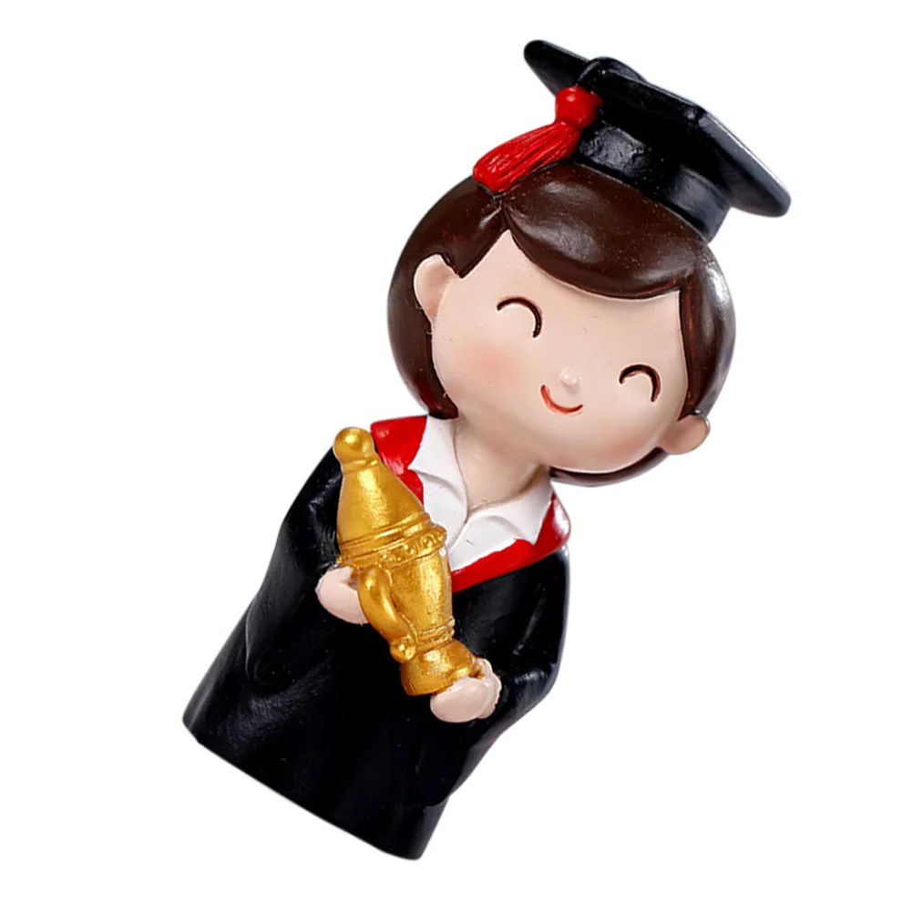 

Lovely Doctor Graduation Cake Decoration Cake Topper Dessert Table Adornment Cartoon Student Ornament Resin Bedroom Home