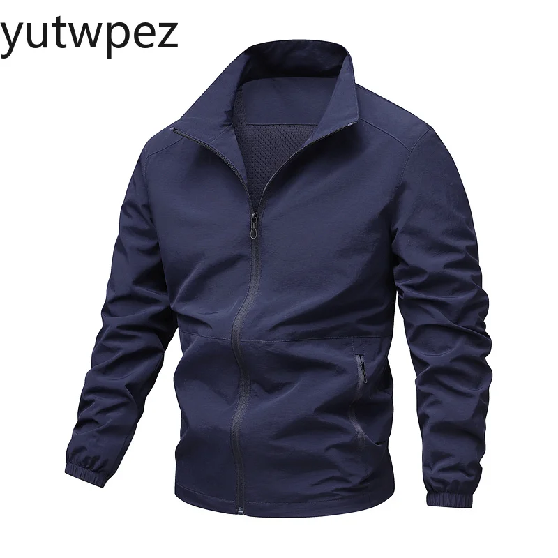 Outdoor Hiking Sport Running Raincoat Windproof Men Jacket Climbing Coat Cycling Camping Lightweight Outerwear Bomber 5XL Jacket