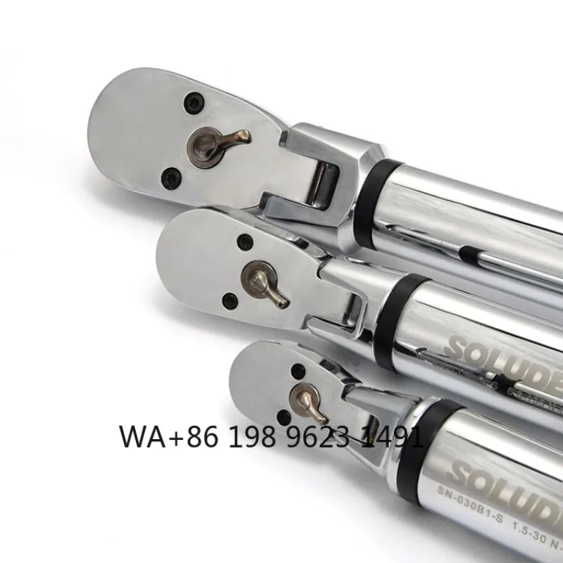 Digital Flexible Head Ratchet Torque Wrench Drive 1.5-340N.m with In/lb Unit Conversion for Auto Bicycle Mechanical Repair
