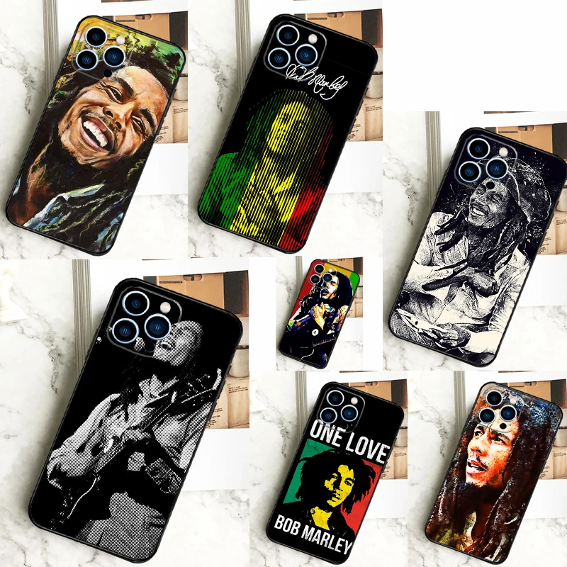 Bob Marley Phone Case For iPhone 13 12 14 11 16 15 Pro Max Plus Mini 7 8 X XR XS Max Cover