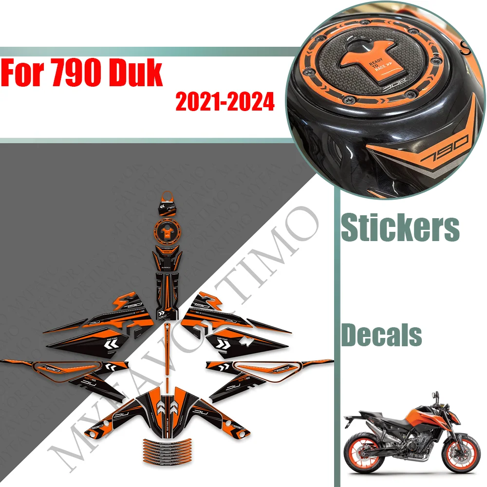 

For 790 Duk 2021 - 2024 Motorcycle Fuel Tank Sticker Moto Decals Stickers on Motorcycle