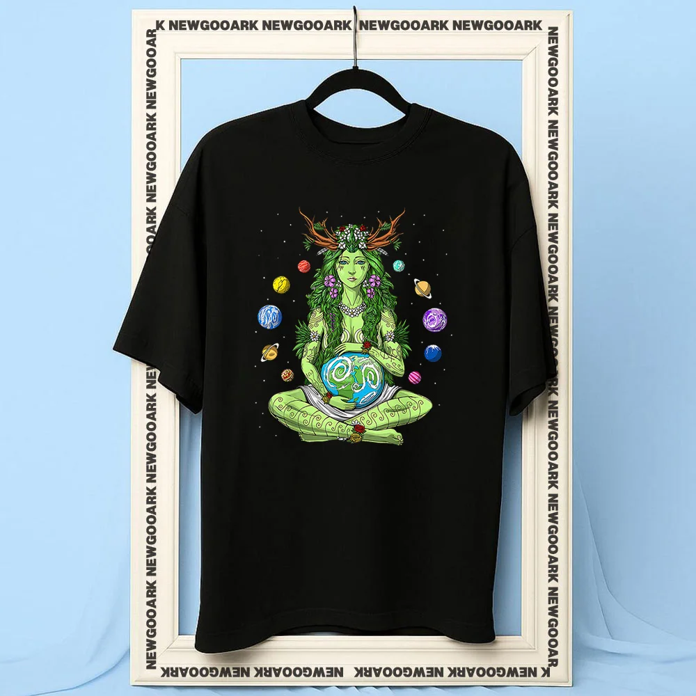 Gaia Greek Goddess Pagan Earth Day Mother Earth Hippie Nature t-shirt woman man Casual cotton printed t shirtsO-neck summer tee