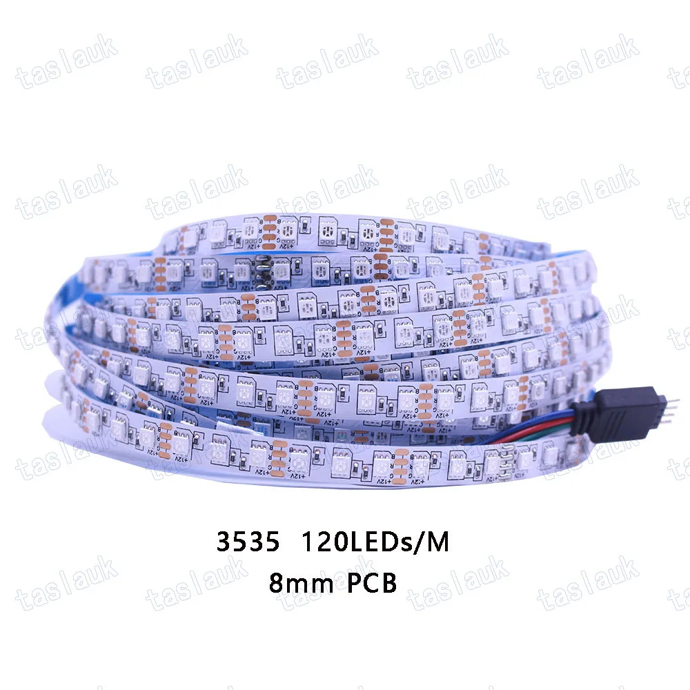 5mm 8mm Double row 16mm RGB LED Strip 3535 RGB Color Changeable DC12V Flexible LED Light tape 120 240LEDs/m 5m/lot.