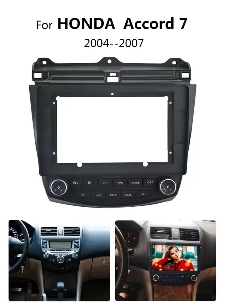 2 Din Android Head Unit Autoradio Frame Kit Voor Honda Accord 7 2004-2007 Auto Stereo Dash Fascia Trim Bezel Frontplaat