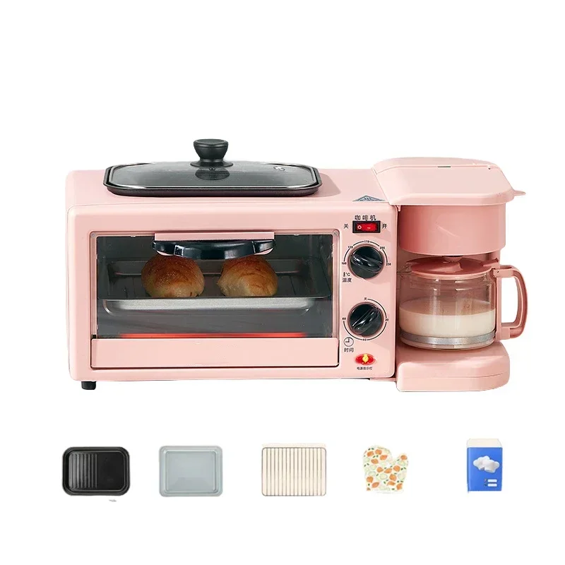 220 فولت ترقية آلة الإفطار المنزل فرن صغير صغير متعدد الوظائف 3 في 1 محمصة ساندويتش القهوة