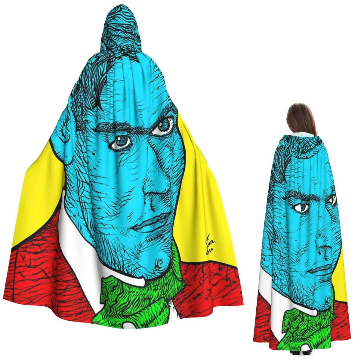 

Длинный капюшон-накидка «Федерики Гарсиа Лорки», средневековый костюм ведьмы, косплей, накидка на Хэллоуин, вампир, унисекс для взрослых