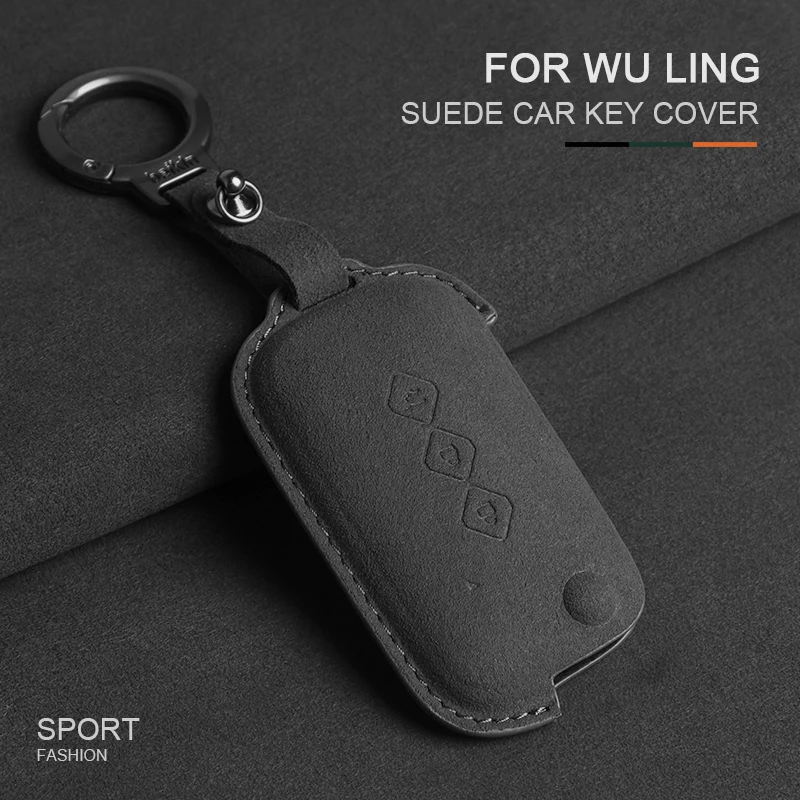 

Suede Remote Car Key Case For Wuling Hongguang S Baojun 510 730 360 560 RS-5 530 630 For Chevrolet Aveo Trax Groove Captiva 2024