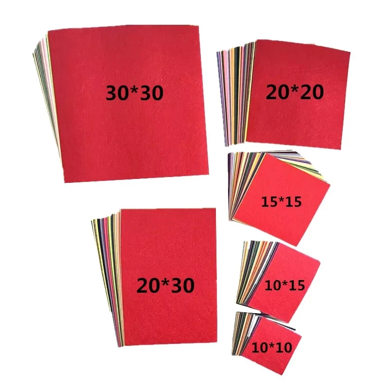 

20cm Felt Fabric Sheet 7.87 inch Squares Nonwoven Fabric 40PCS Polyester Cloth For Needlework Sewing Patchwork Quilting Material