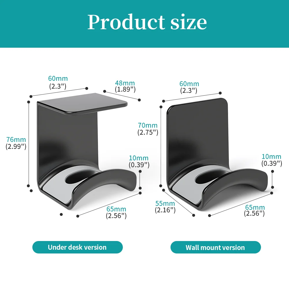 Универсальная подставка для наушников, клейкая пластиковая настенная вешалка под столом, стойка для гарнитуры, держатель для игровых наушников, кронштейн