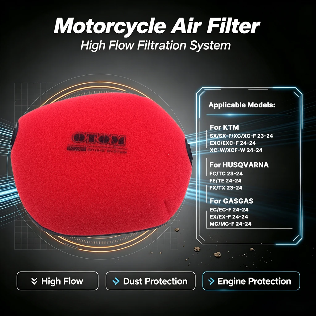 For KTM HUSQVARNA GASGAS SXF XCF XCW EXC EXCF FE TE TC EC MC 2024 Sponge Element Dual Foam Layer washable reusable dust proof