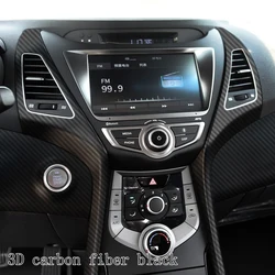 Carbon Fiber for Hyundai Elantra 2012-2016 Car Film Interior Stickers Center Console Gear Dashboard Air Door Handle Lift Panel