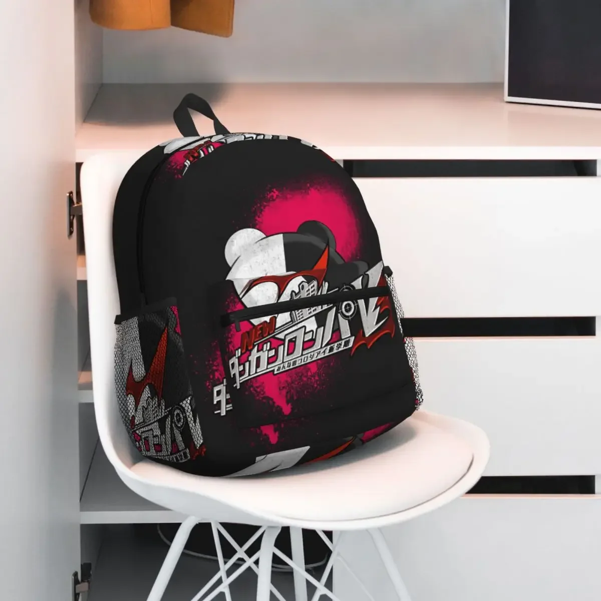 Mochila escolar de anime japonés Danganronpa Monokuma, mochila de viaje para senderismo, mochila de moda para hombres y mujeres, bolsos de hombro