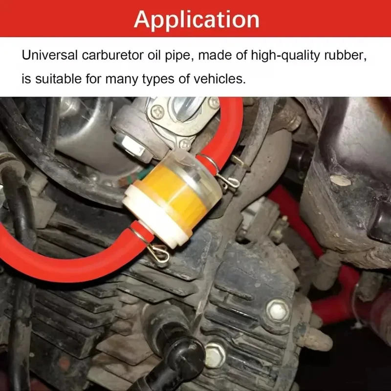 Filtro de combustible universal para motocicleta, manguera de gasolina para Yamaha Jog, Suzuki LTZ 400, Vespa PX, Piaggio Zip, Simson, Mini Moto, Pitbike