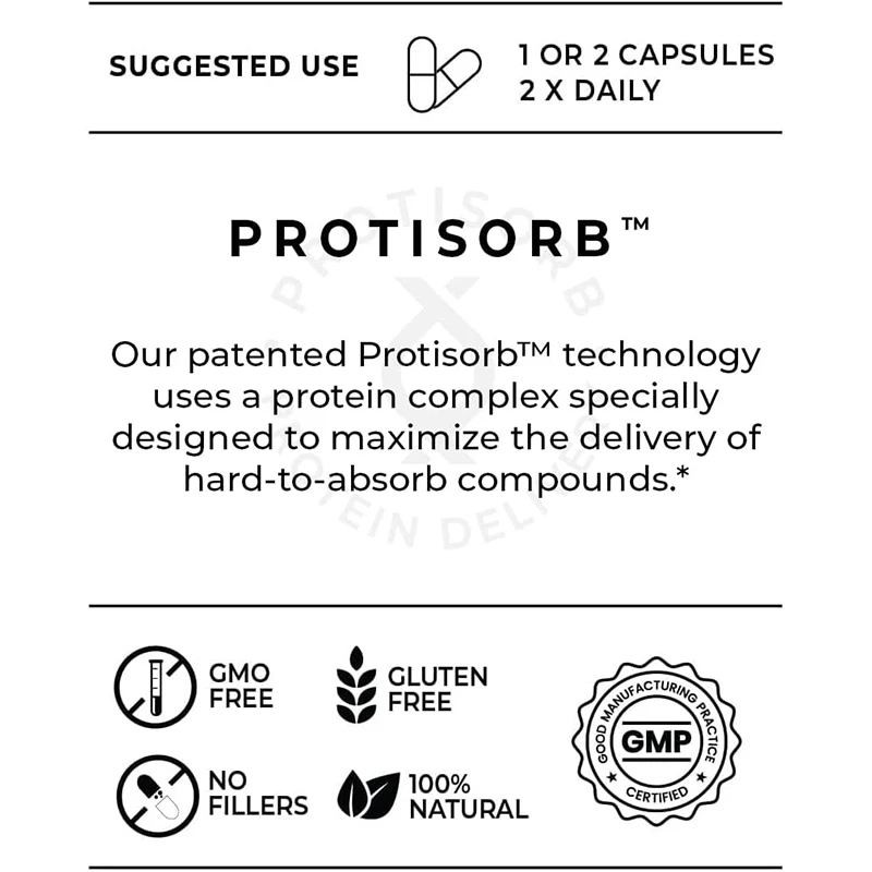 Broccoli seed extract and protein curcumin, liver support, antioxidant supplements, rapid absorption, 60 vegetable capsules