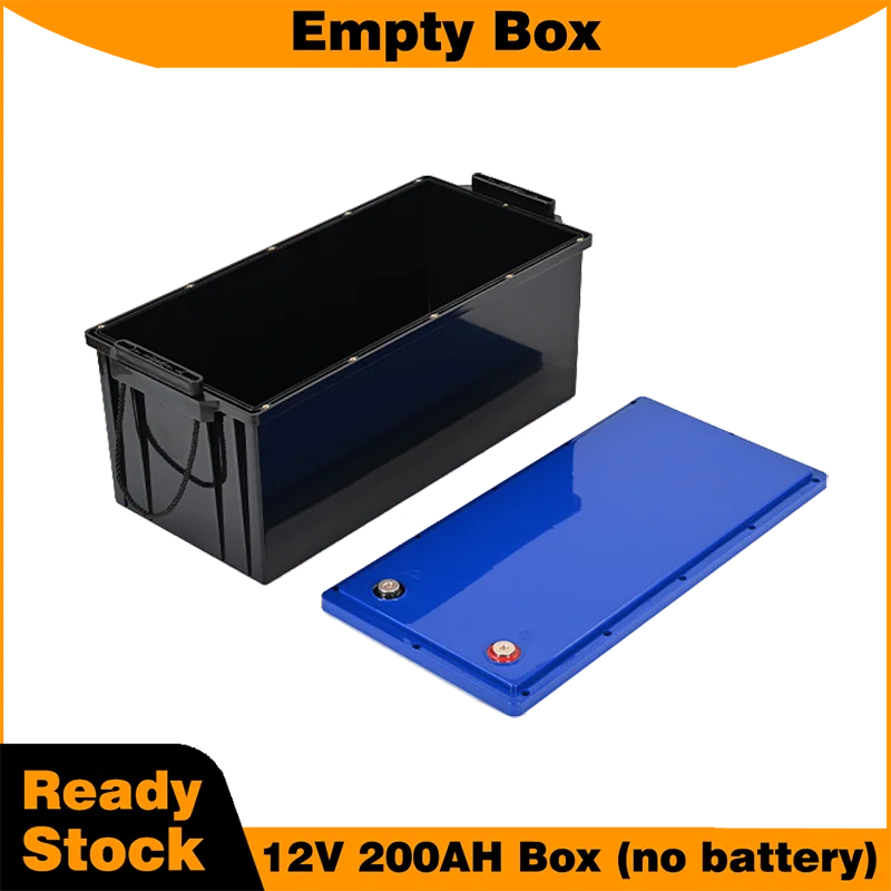 Custodia per batteria 12V 200AH 32650 scatola per batteria vuota con maniglia 32650 supporto per scatola di immagazzinaggio del sistema solare scatola impermeabile in plastica