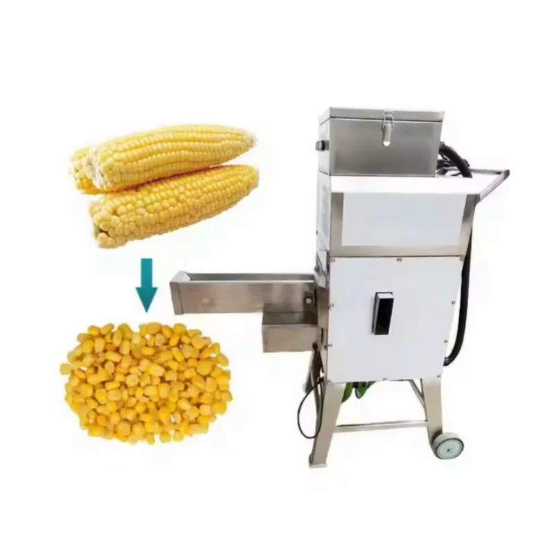 Stainless Steel Fresh Sweet Corn Maize Stripping Sheller Cutter Machine Engine and Motor Core Components Included