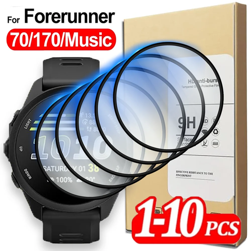 10-1PCS para Garmin Forerunner 70/170/170 Music Película Protetora Flexível de PMMA Composto para Tela de Relógio, Película Protetora Anti-riscos