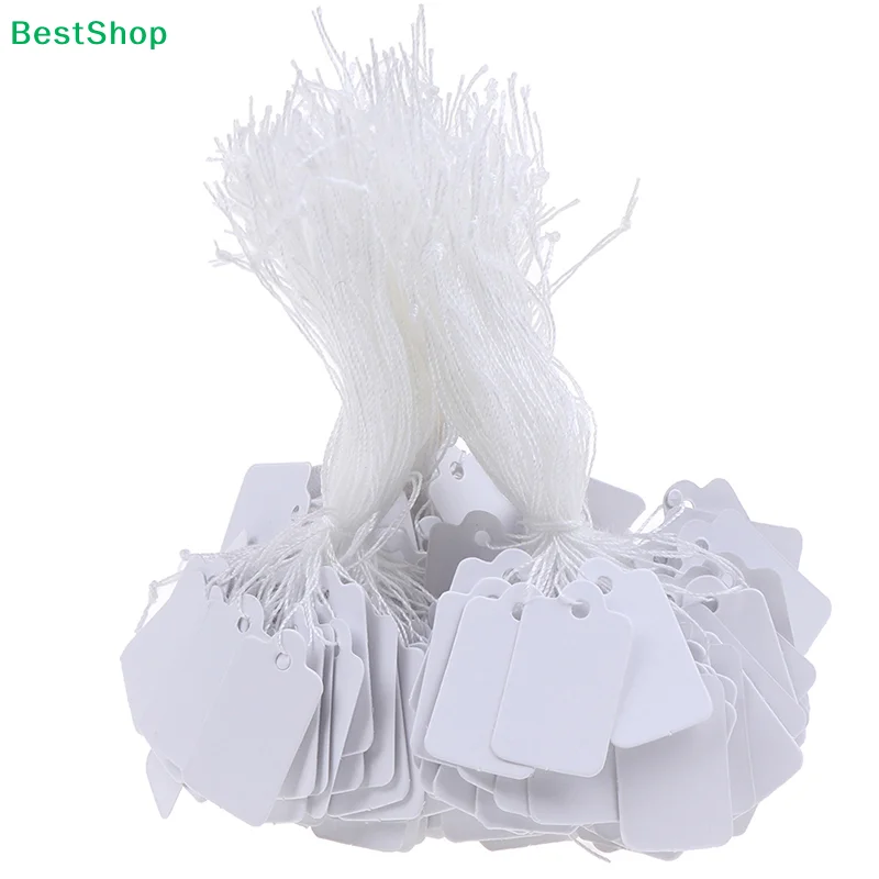 〔Q〕300Pcs label tie string strung ticket jewelry merchandise display price tags