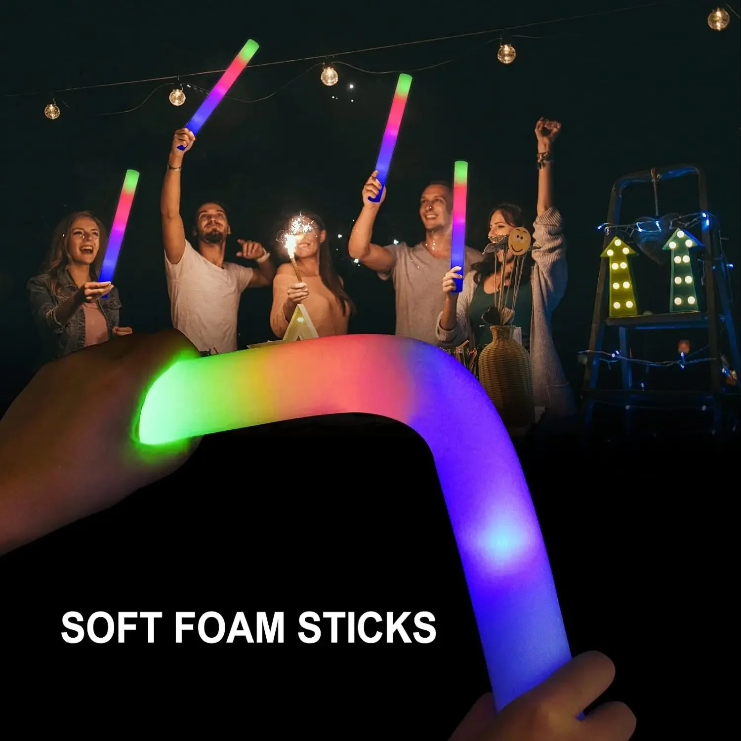 10 SZTUK Świecące pałeczki Festiwal muzyczny Koncert Wsparcie Świecące pałeczki Mardi Gras Party Supplies Festiwal Ślub Uroczystość Świecące pałeczki