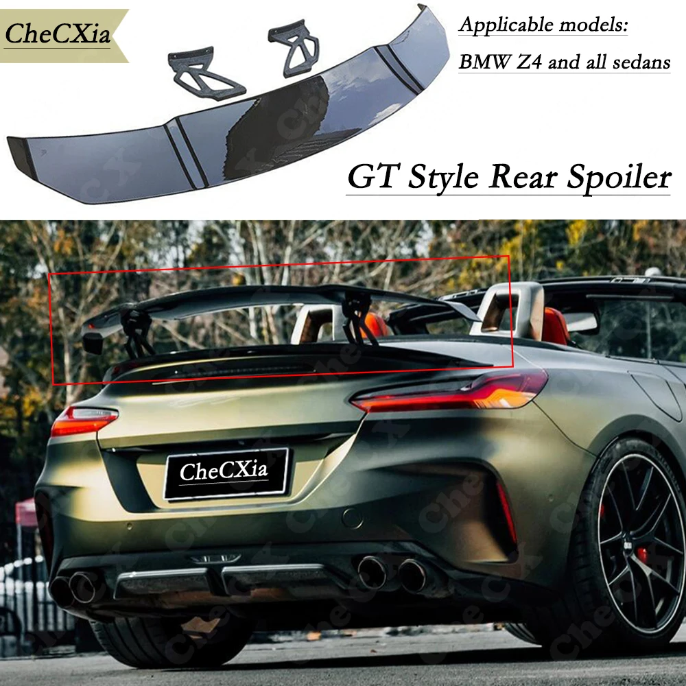 Suitable For BMW Z4 And Other Sedans Universal GT Carbon Fiber Rear Spoiler Universal Spoiler For All Sedan Trunk Lids