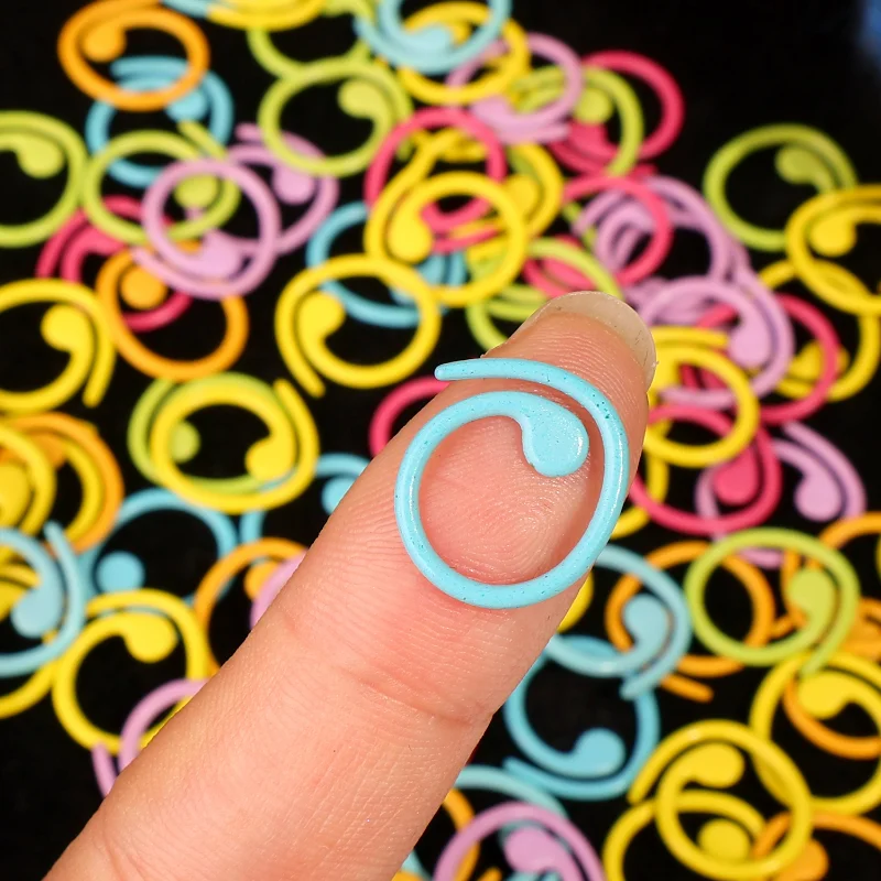 20/200x حلقات ماركر خياطة معدنية ماركر الكروشيه قفل الملونة خياطة خواتم ماركر الحياكة الكروشيه اكسسوارات #4