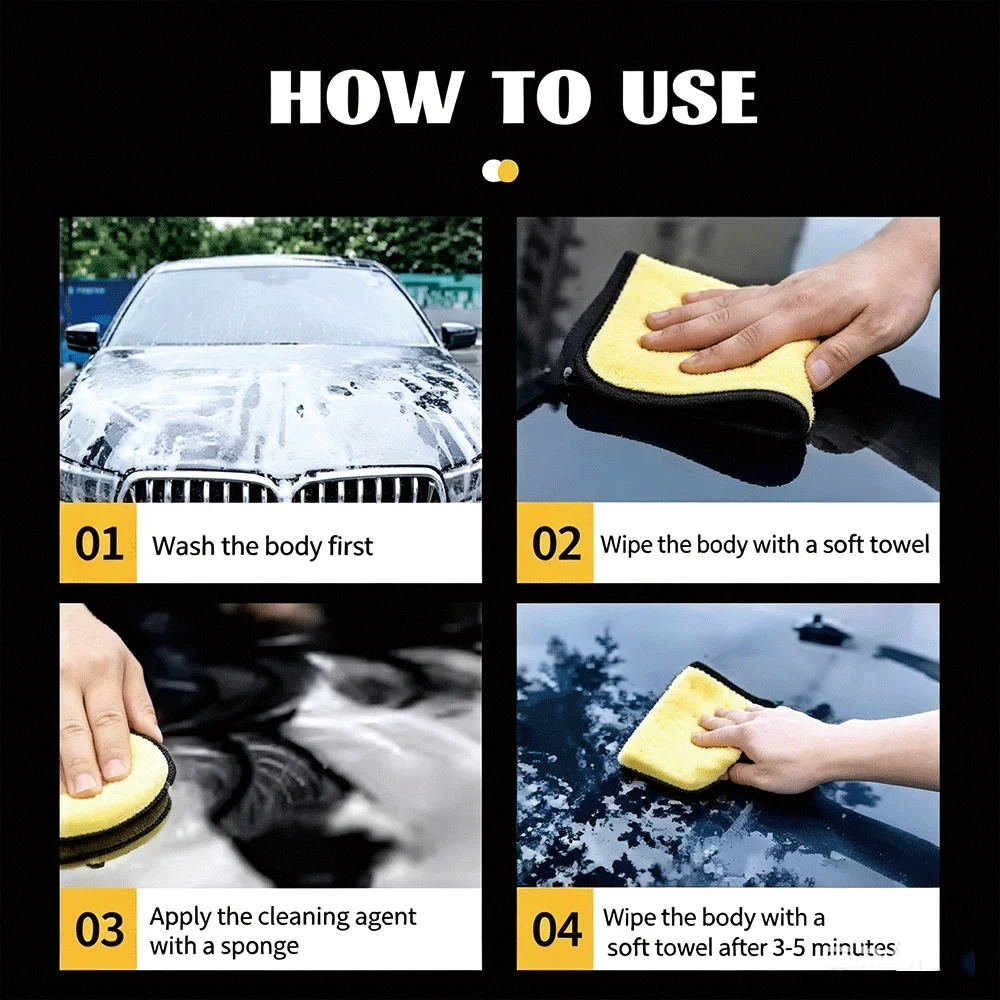 Black Car Wax: Paint Protection & Scratch Repair - Ceramic Polish, Durable Shine, Easy Use, Fits All Cars