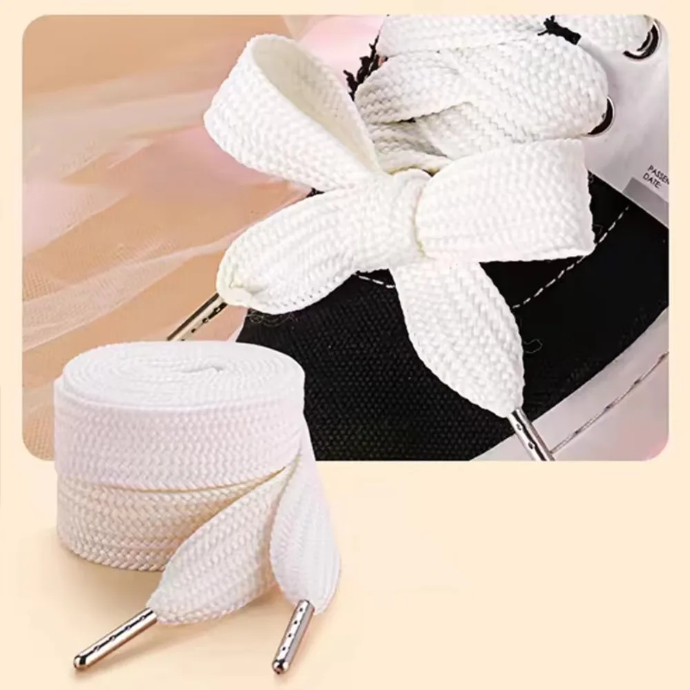 High Quality 2CM Extra Wide Shoelaces Flat Shoes Replace Shoe Laces Soft Sneakers Rope Flat Shoelaces Shoes Accessories