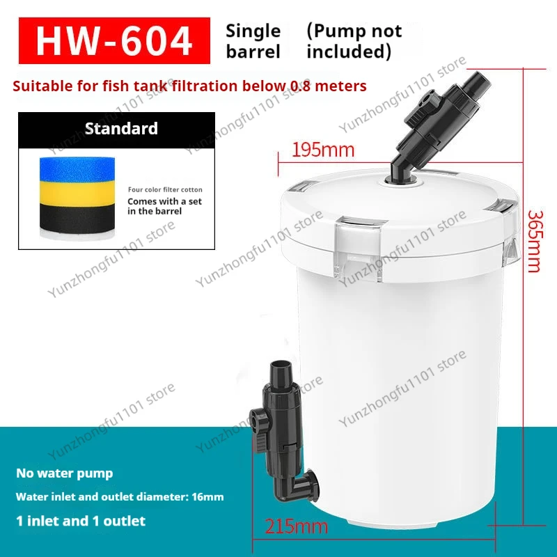604 Pre EW-604 HW-604 External Filter Aquarium Bucket 4 PCS Filter Sponge Filter Cartridge