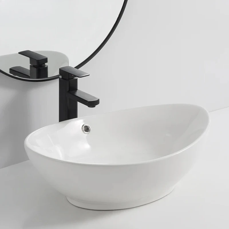 

Unique gloss white ceramic countertop art wash basin sanitary ware ceramic washbasin bathroom sink