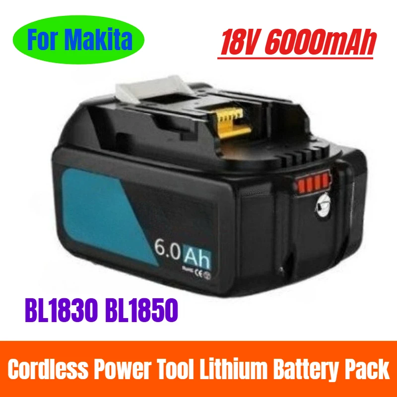 

18V 6000mAh for Makita BL1830 BL1850 Cordless Power Tool Lithium Battery Pack