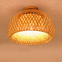 Ceiling Lights Natural Bamboo Dia 30/38cm E27 Minimalism Home Creative Lighting Room Aisle decor Cage lamp Fixtures