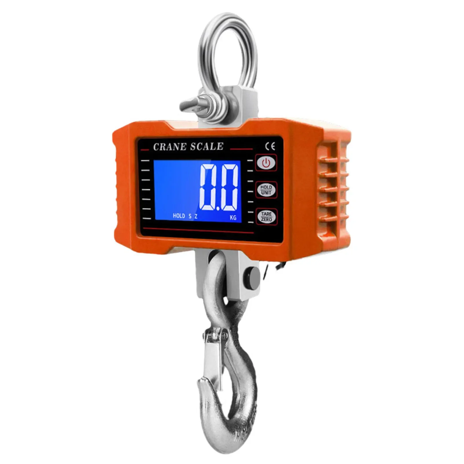 

1000kg High Precision Crane Scale Portable Electronic Stainless Steel Hook Hanging Scale LCD Digital Industrial Scales Kg/Lb/N