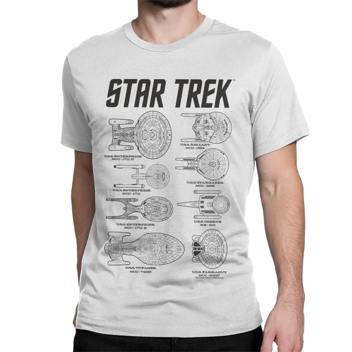 Stars Treks Ships Of The Past Schematics for Men Women T Shirts Vintage Tees Short Sleeve T-Shirt 100% Cotton Classic Clothes