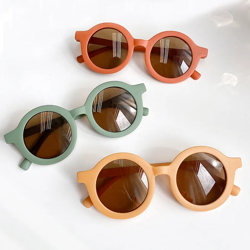 Boy Girl Cute Baby Fashion Children Retro Round Sunglasses UV Protection Classic Kids Sunglasses