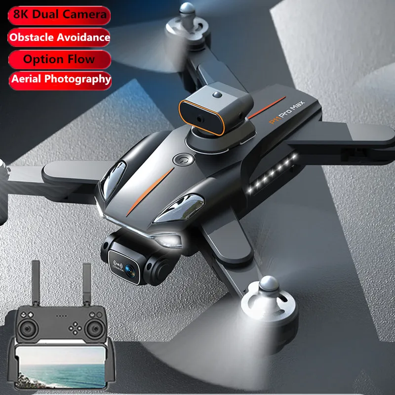 

Professinal Drone 8K Obstacle Avoidance Drone 8K Dual Camera Aerial Photography RC Quadcopter Option Flow Position Aricraft Toys