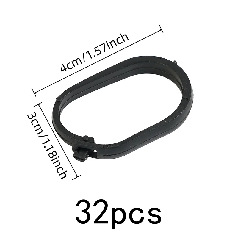32 pcs Heavy Duty Plastic Rings, No Drill Installation for Porch Awning Shades, Multipurpose, Versatile