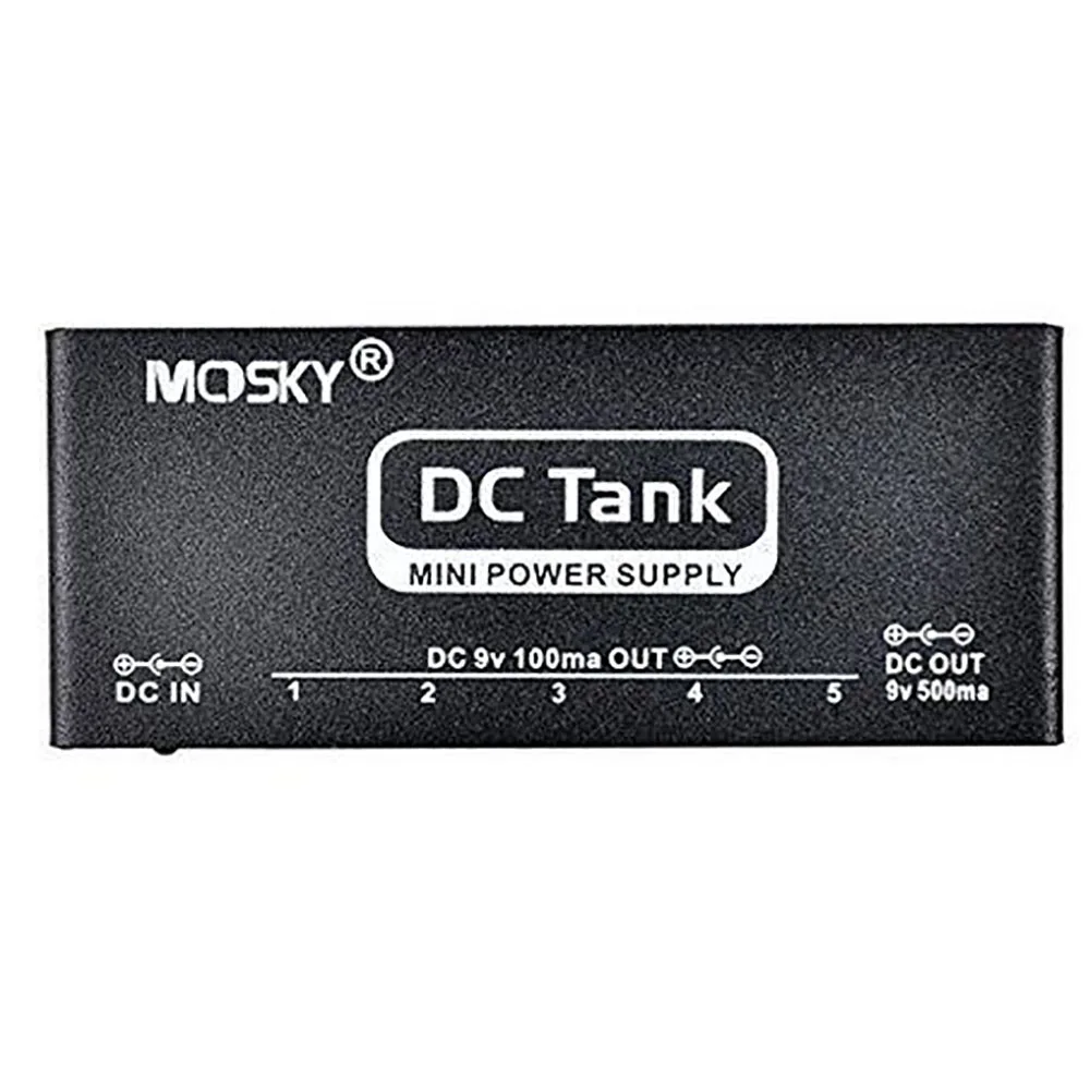 Mosky Mini Pedal Fonte de alimentação DC-Tank Efeitos de guitarra Pedal Processadores 6 Isolado Potência de saída Circuito/Over Current