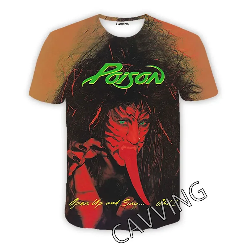 CAVVING 3D Printed  Poison Band  Casual T-shirts  Hip Hop Tshirts Harajuku Styles Tops Clothing for Men/women