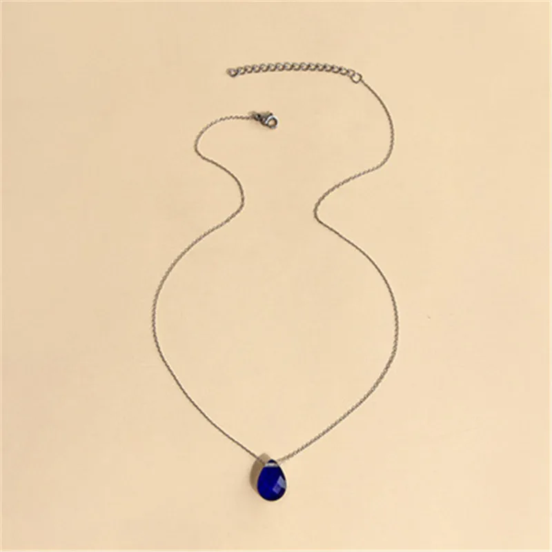 Trendy Temperature Change Color Mood Necklace Water-Drop Jewelry Smart Discolor Pendant Best Gift For Friends Free Shipping