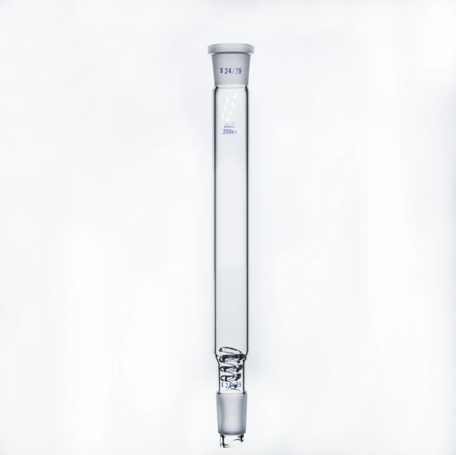 200mm/300mm Joint 24/29 Borosilicate Glass Distilling Column With Spiral Coil For Chemistry Lab