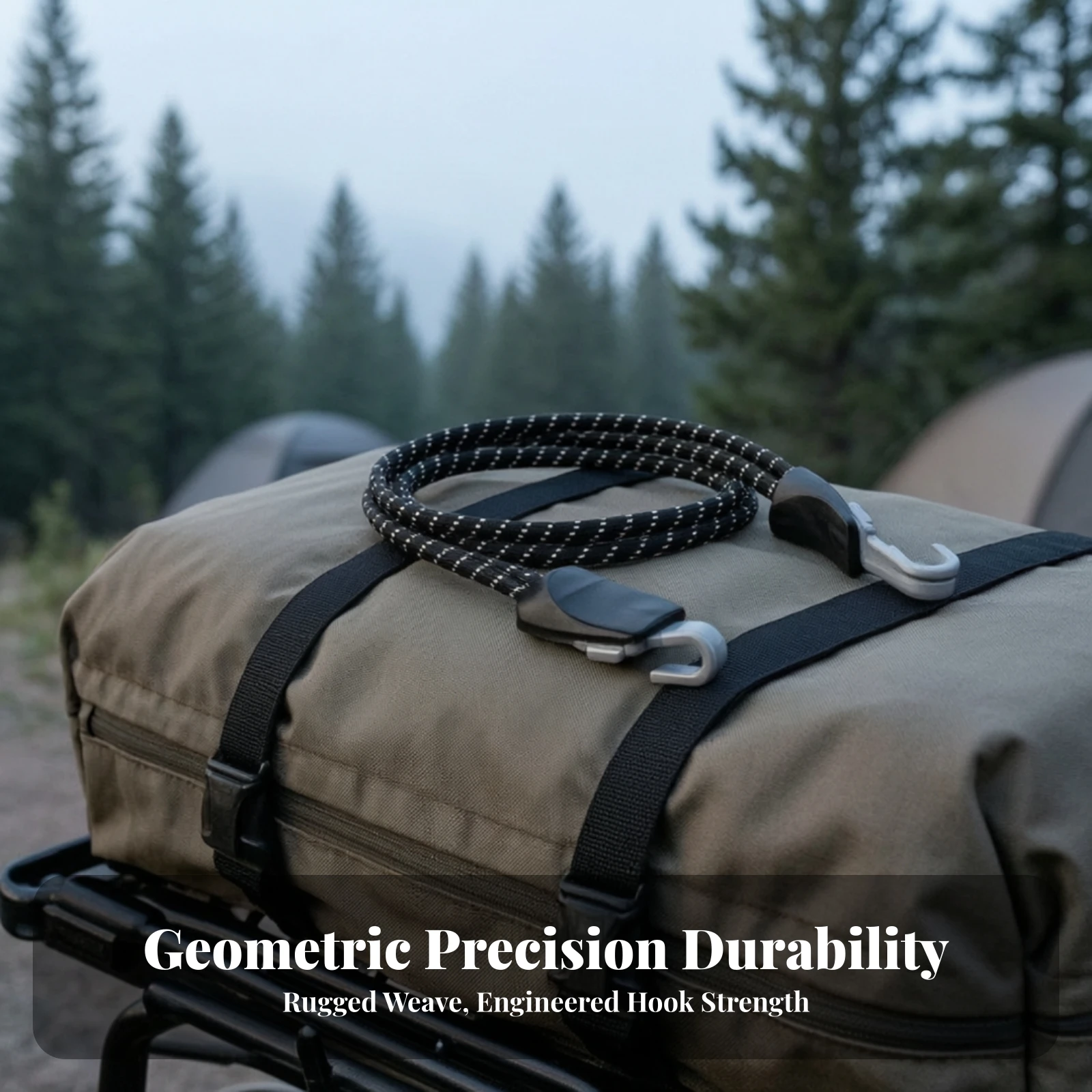 Cycle Cargo Strap with Hooks Safeguarding Elastic Bike Rack Strap Bungee Cord with Plastic Hooks Reflective Portable