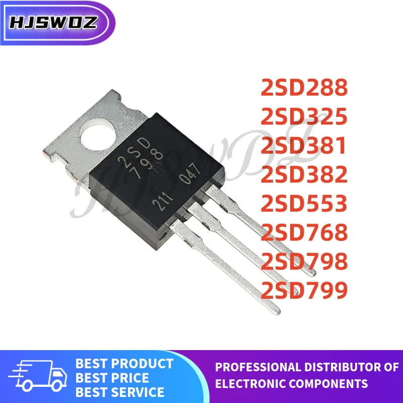 10Pcs/lot 2SD553 2SD799 2SD768 2SD325 2SD382 2SD798 2SD381 2SD288 D553 D799 D768 D325 D382 D798 D381 D288 TO-220 In Stock